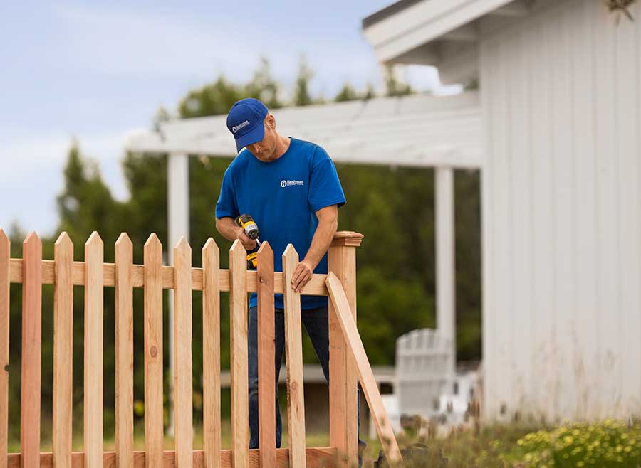 Wooden fence repair